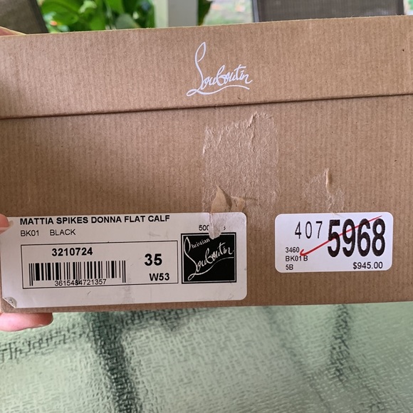 New Christian Louboutin Shoes Mattia Spikes Donna Loafers @louboutin size 35 - Picture 14 of 16